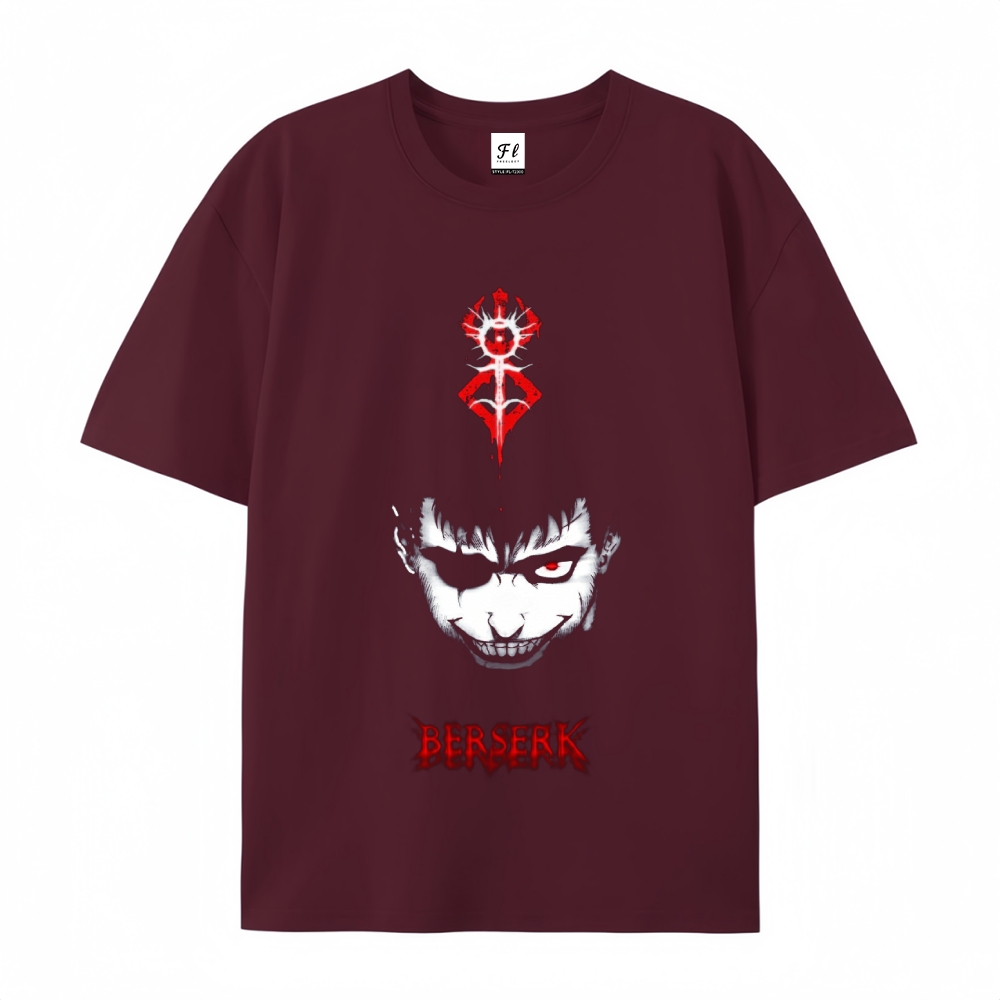Pure Cotton Unisex Round Neck Anime T-Shirt Berserk