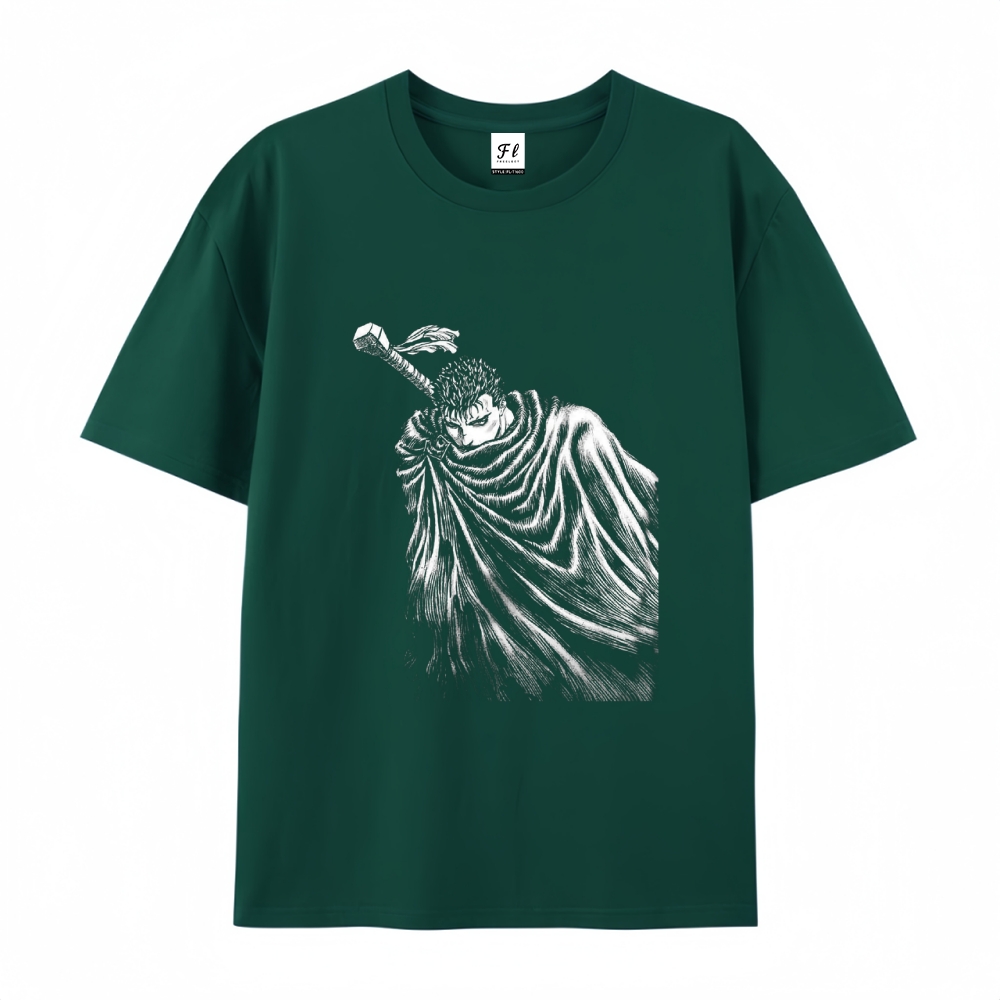 Pure Cotton Unisex Round Neck Anime T-Shirt Berserk