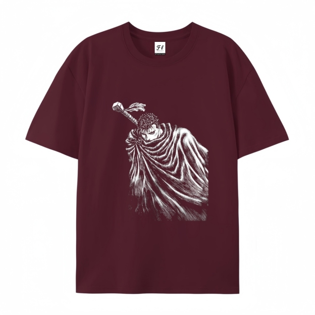 Pure Cotton Unisex Round Neck Anime T-Shirt Berserk
