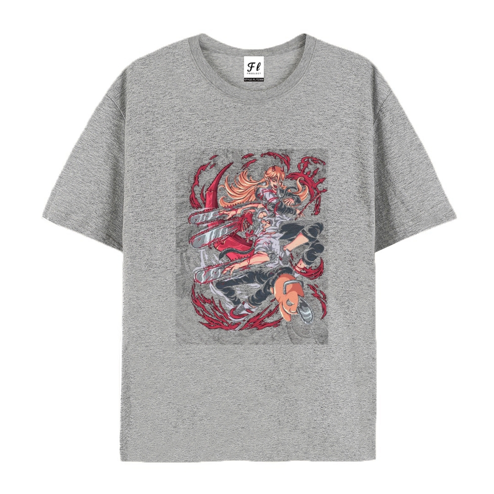 Pure Cotton Unisex Round Neck Anime T-Shirt Chainsaw Man
