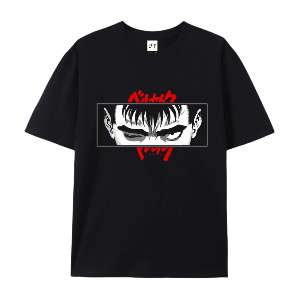 Pure Cotton Unisex Round Neck Anime T-Shirt Berserk