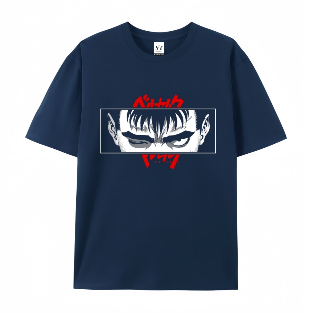 Pure Cotton Unisex Round Neck Anime T-Shirt Berserk
