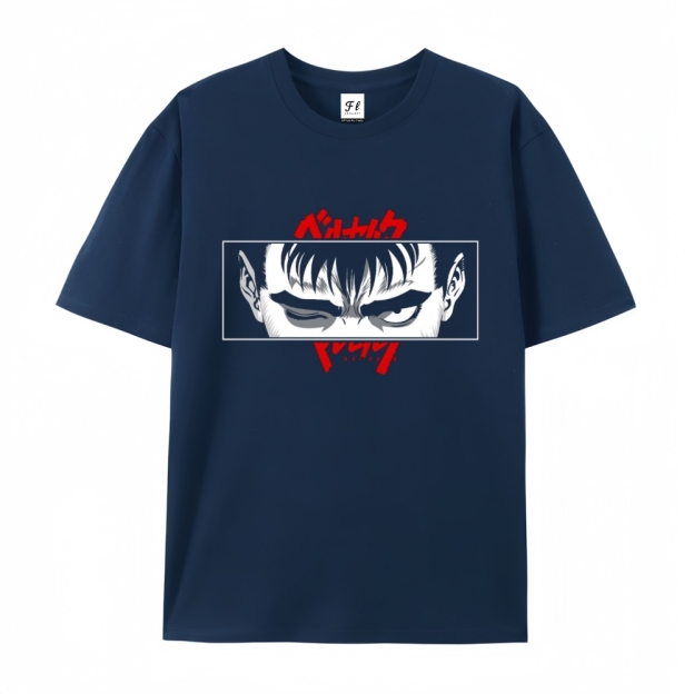 Pure Cotton Unisex Round Neck Anime T-Shirt Berserk