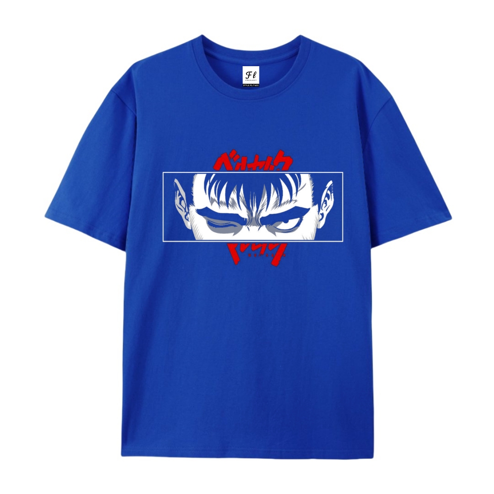 Pure Cotton Unisex Round Neck Anime T-Shirt Berserk