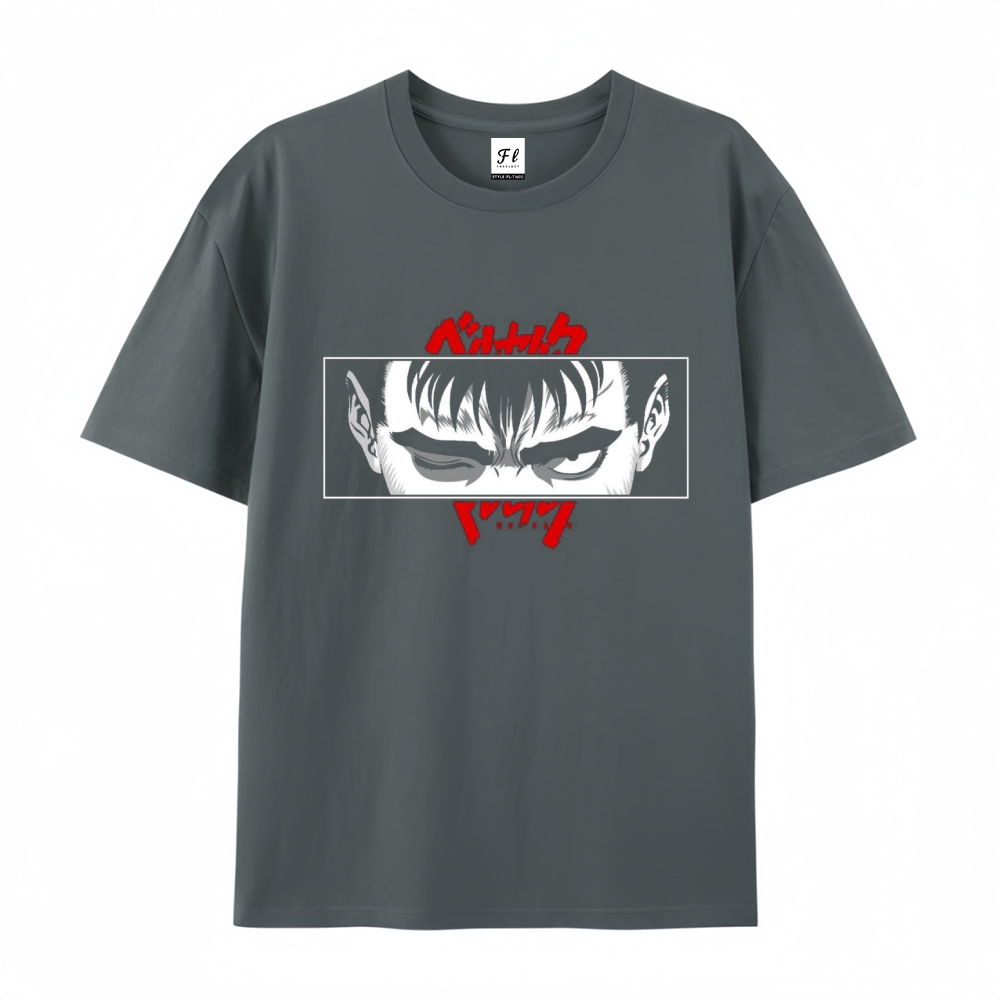 Pure Cotton Unisex Round Neck Anime T-Shirt Berserk
