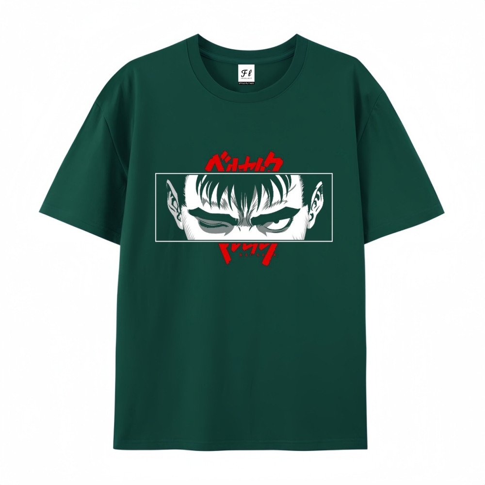 Pure Cotton Unisex Round Neck Anime T-Shirt Berserk