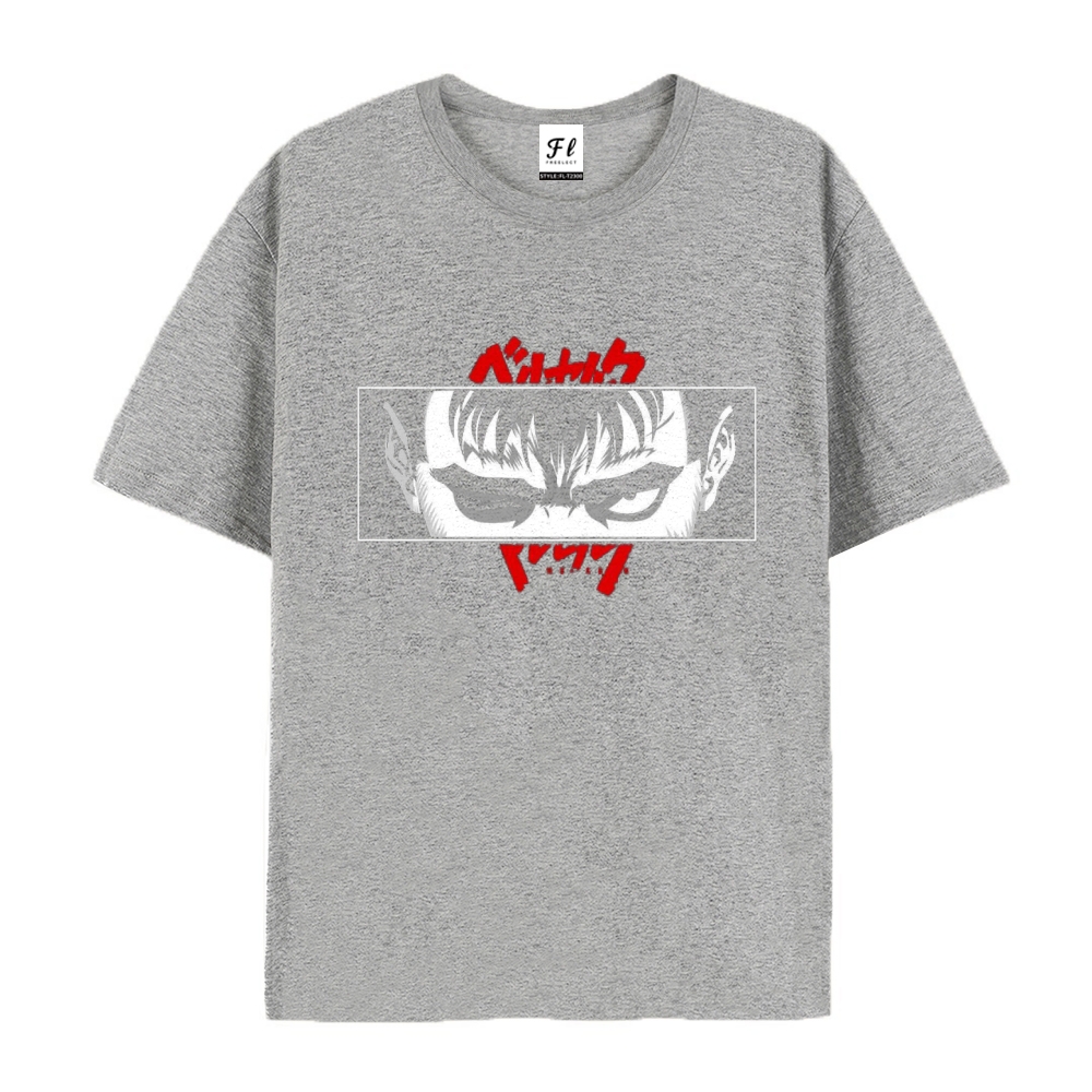 Pure Cotton Unisex Round Neck Anime T-Shirt Berserk