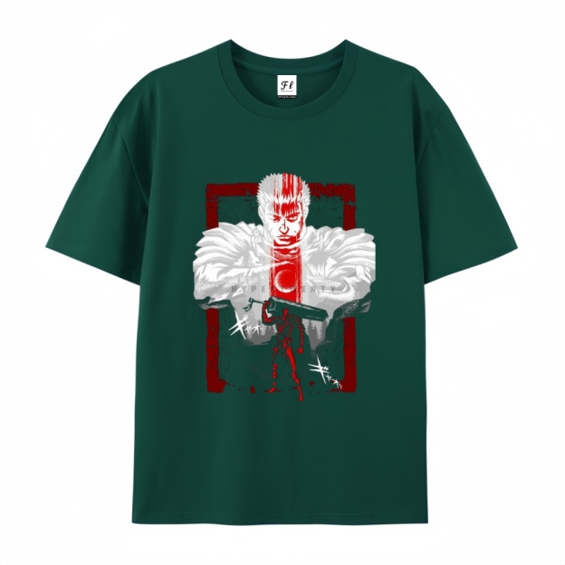 Pure Cotton Unisex Round Neck Anime T-Shirt Berserk