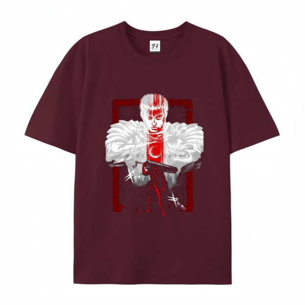 Pure Cotton Unisex Round Neck Anime T-Shirt Berserk
