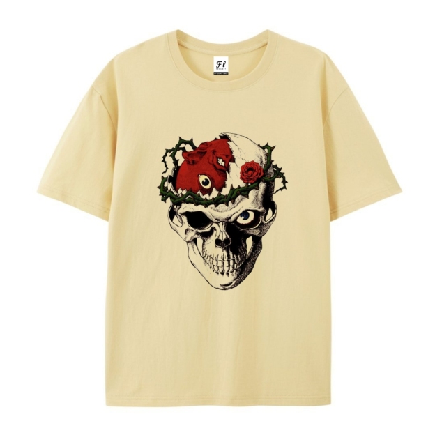 Pure Cotton Unisex Round Neck Anime T-Shirt Berserk