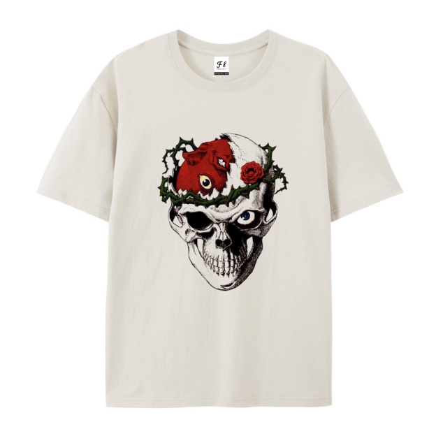 Pure Cotton Unisex Round Neck Anime T-Shirt Berserk