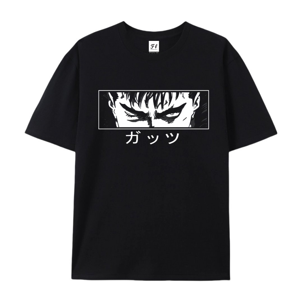 Pure Cotton Unisex Round Neck Anime T-Shirt Berserk