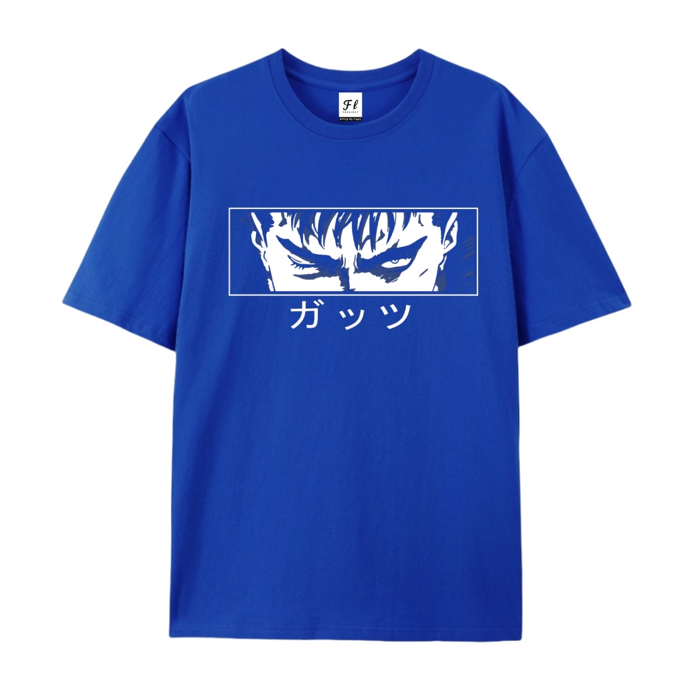 Pure Cotton Unisex Round Neck Anime T-Shirt Berserk