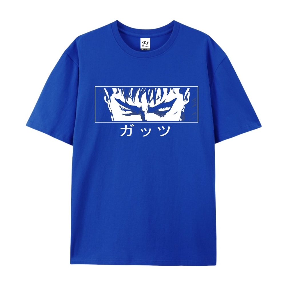 Pure Cotton Unisex Round Neck Anime T-Shirt Berserk