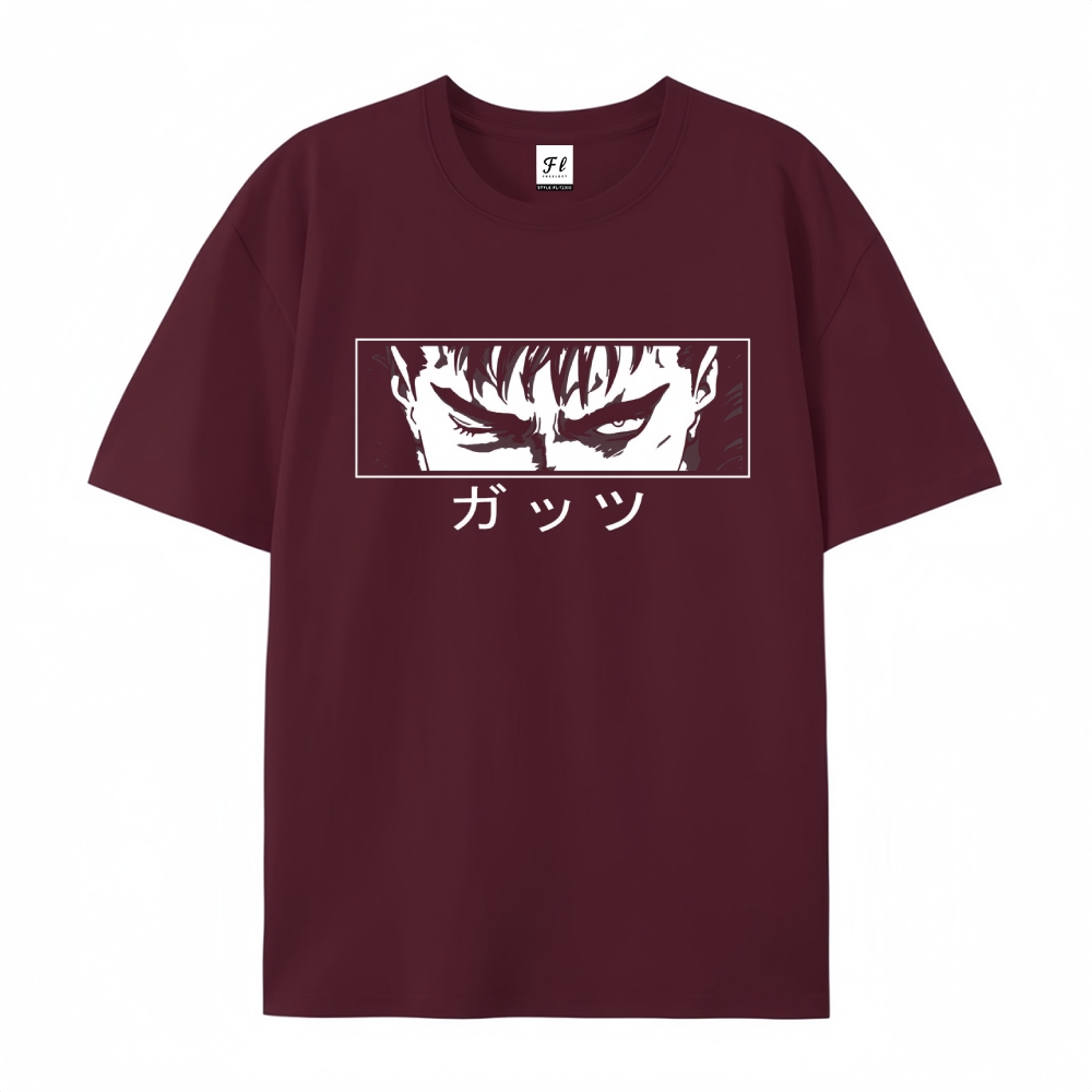 Pure Cotton Unisex Round Neck Anime T-Shirt Berserk