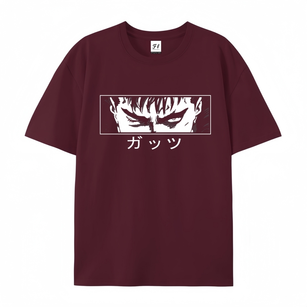 Pure Cotton Unisex Round Neck Anime T-Shirt Berserk