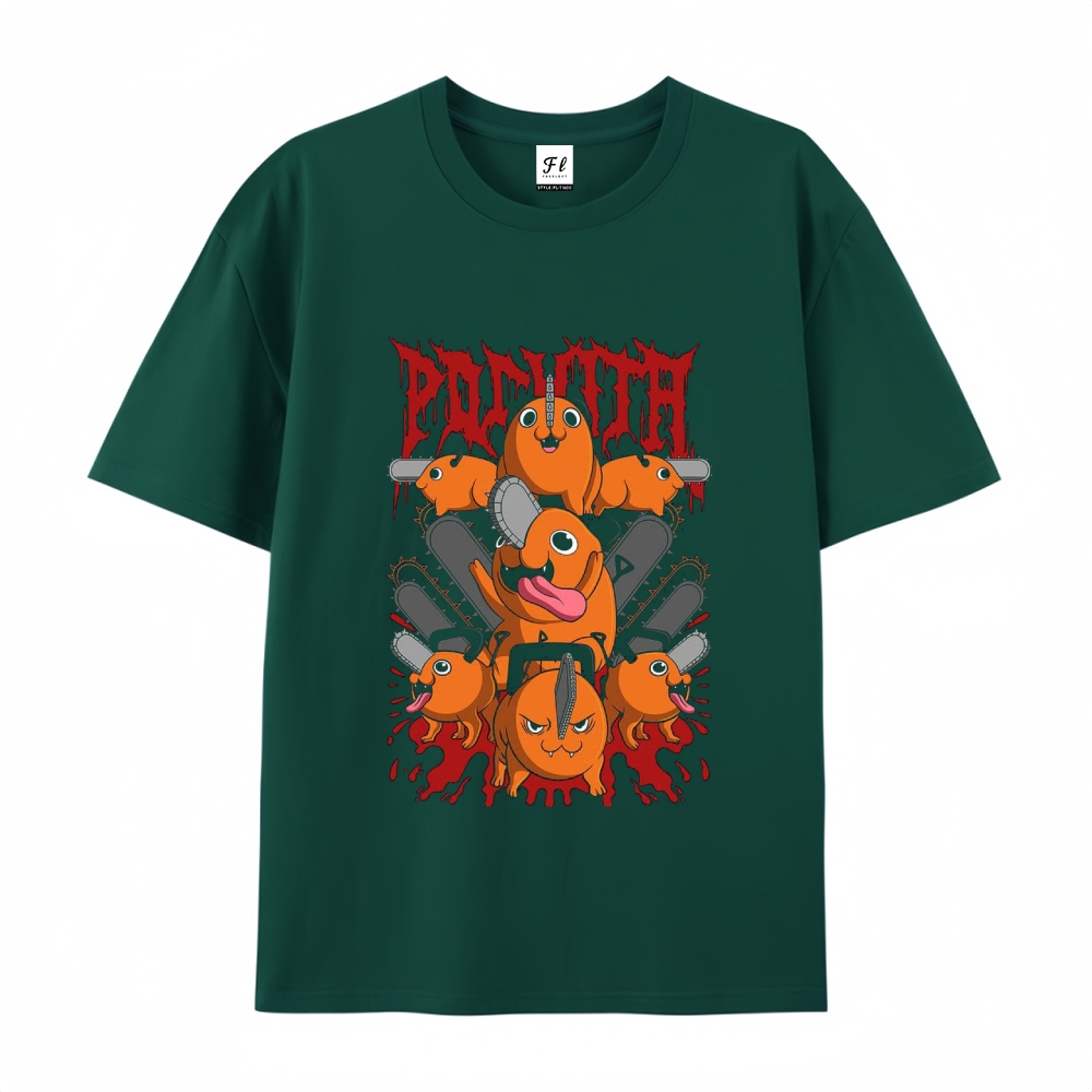 Pure Cotton Unisex Round Neck Anime T-Shirt Chainsaw Man