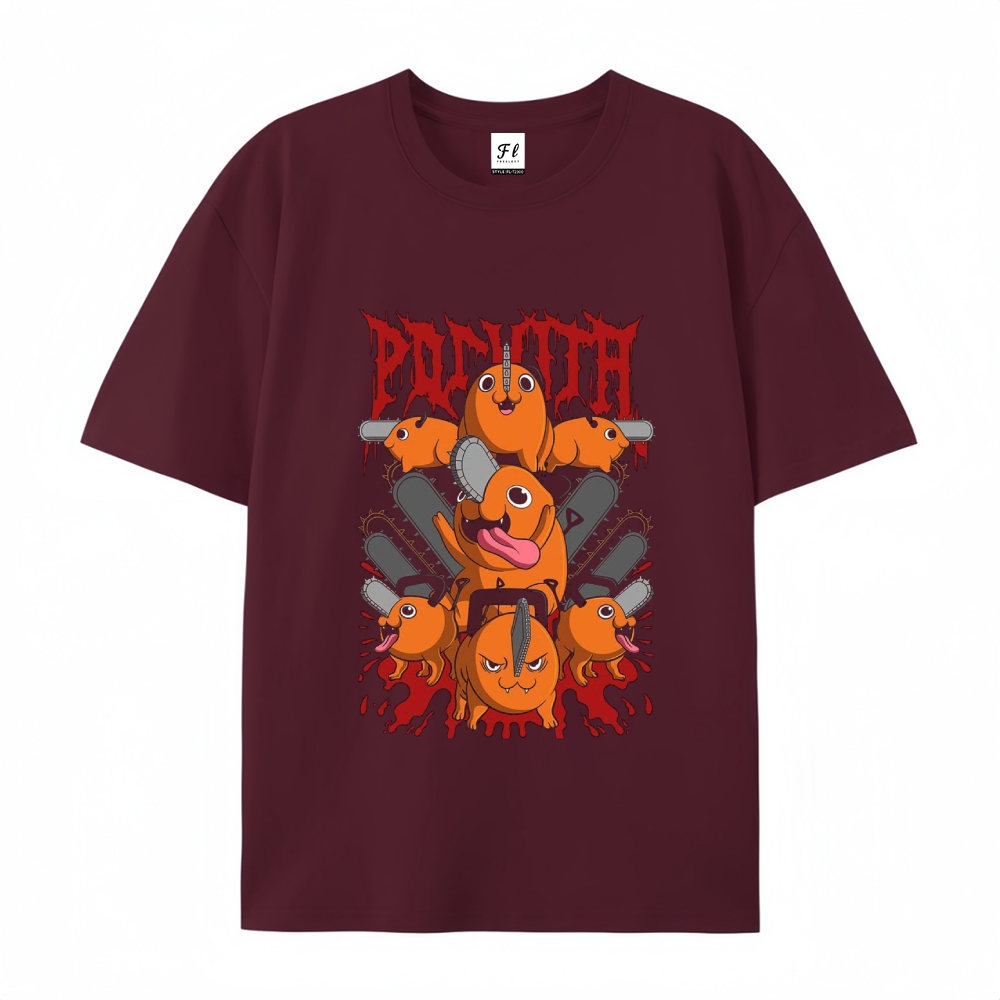 Pure Cotton Unisex Round Neck Anime T-Shirt Chainsaw Man