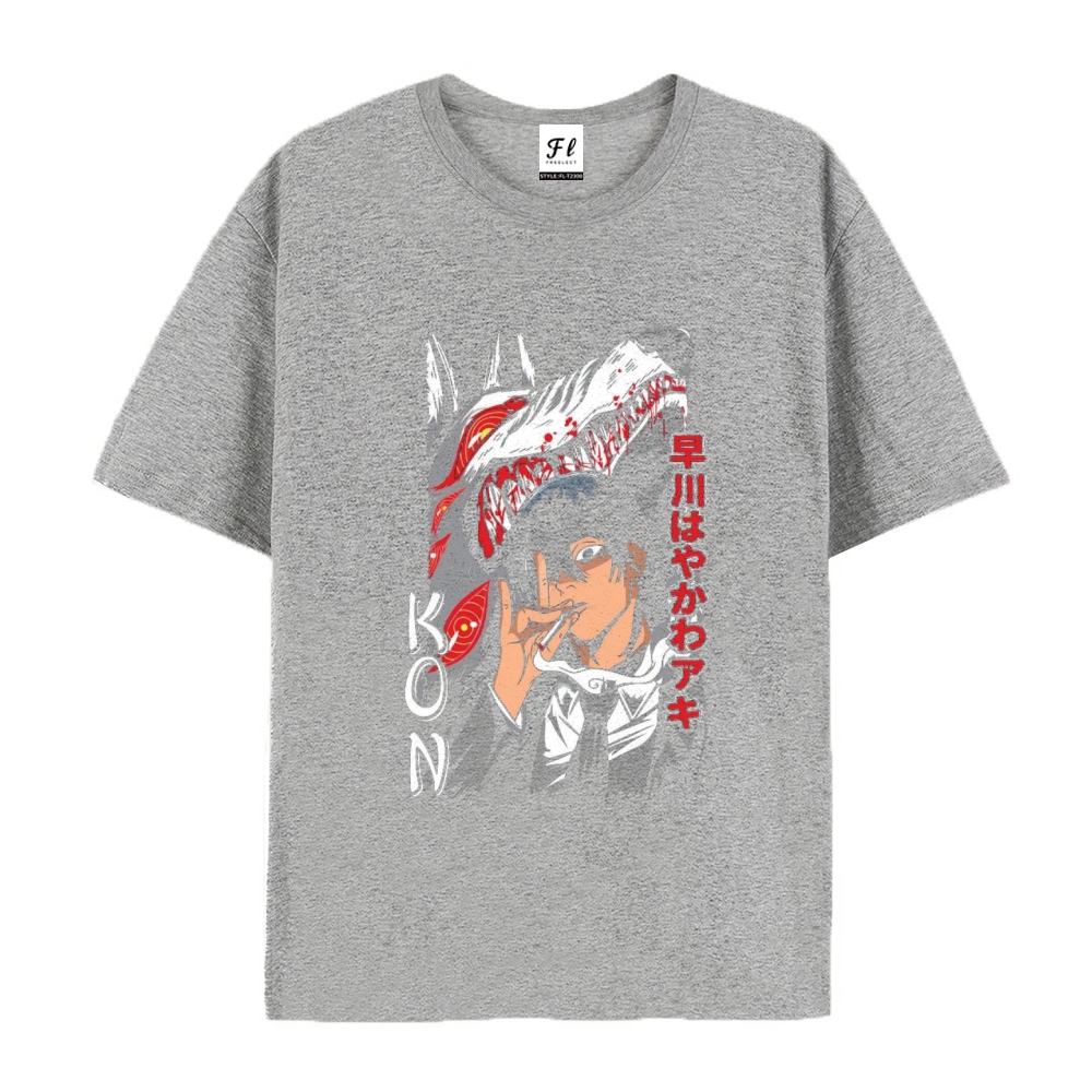 Pure Cotton Unisex Round Neck Anime T-Shirt Chainsaw Man