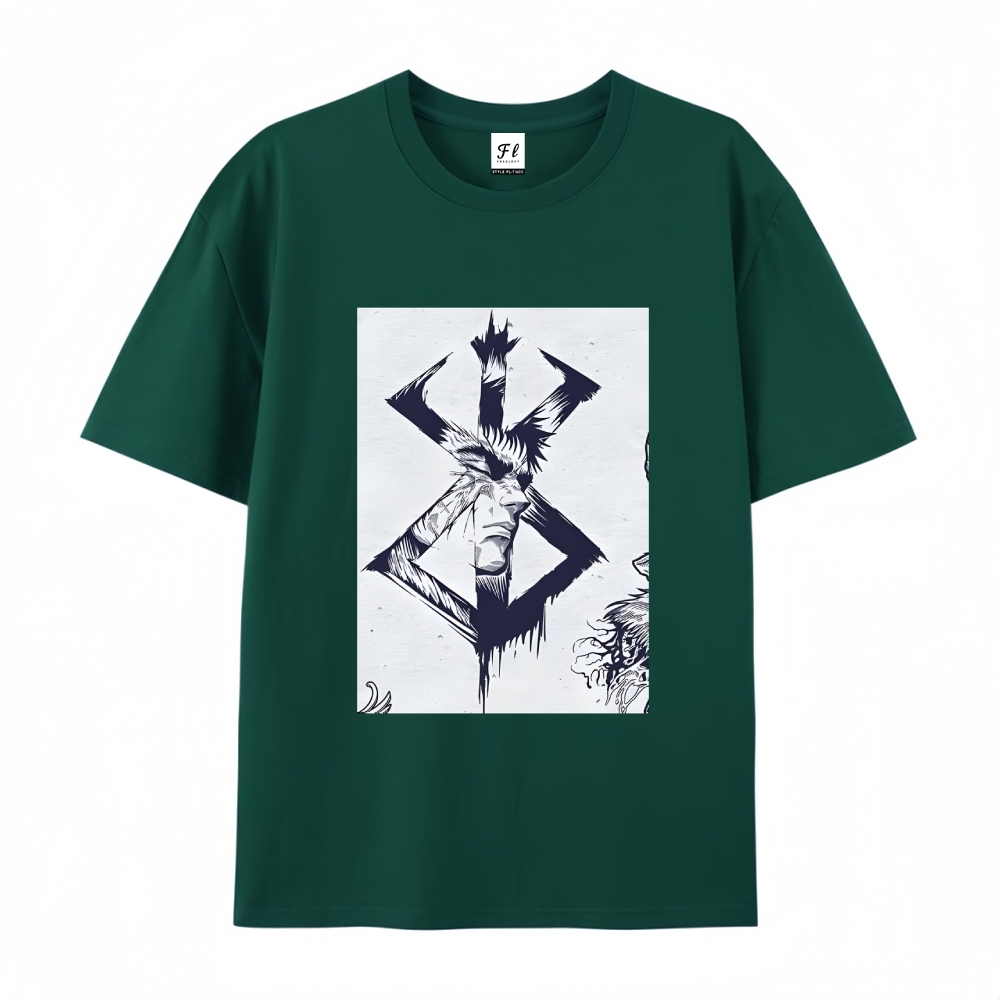 Pure Cotton Unisex Round Neck Anime T-Shirt Berserk