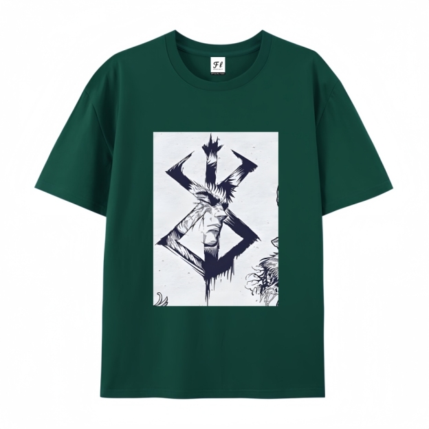 Pure Cotton Unisex Round Neck Anime T-Shirt Berserk