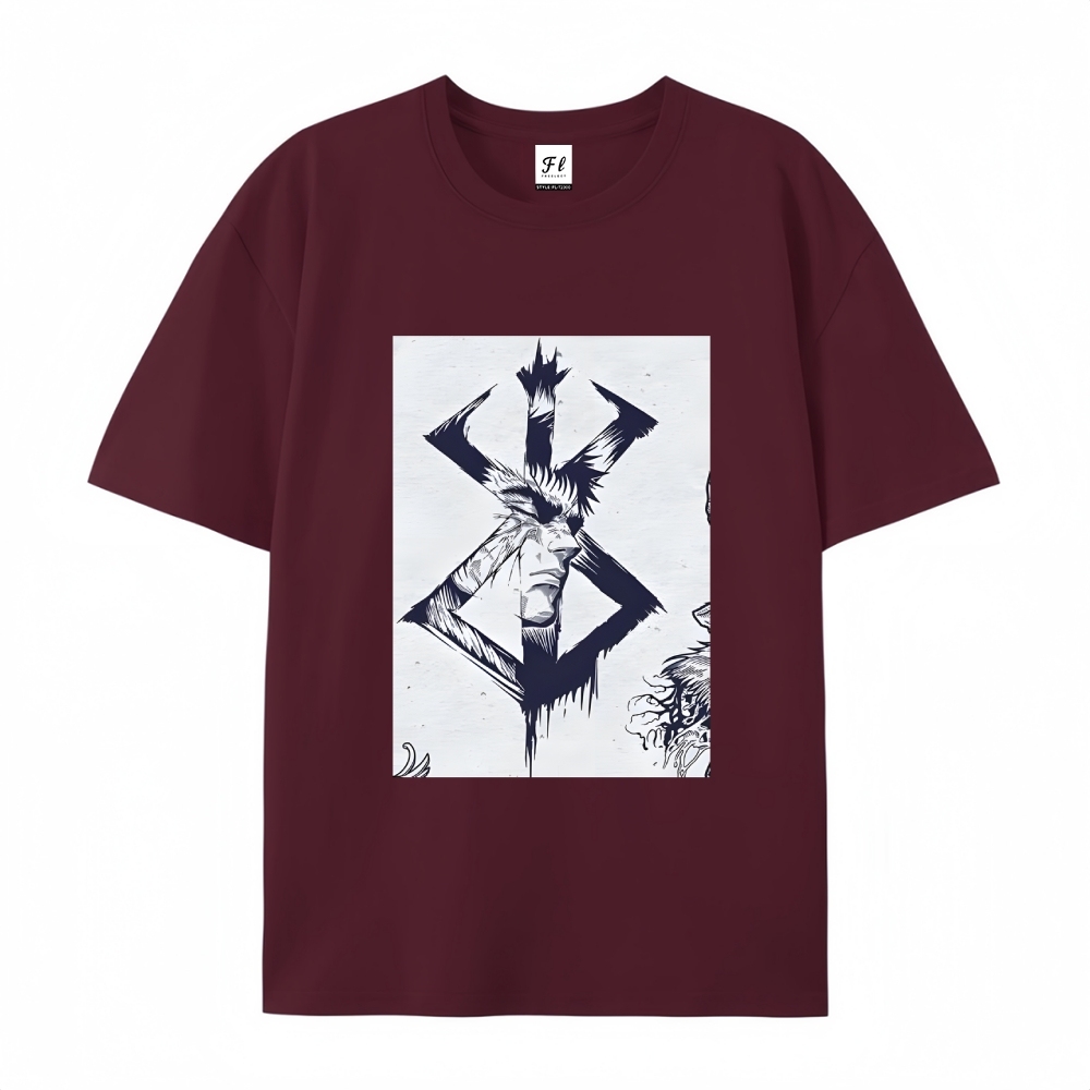 Pure Cotton Unisex Round Neck Anime T-Shirt Berserk