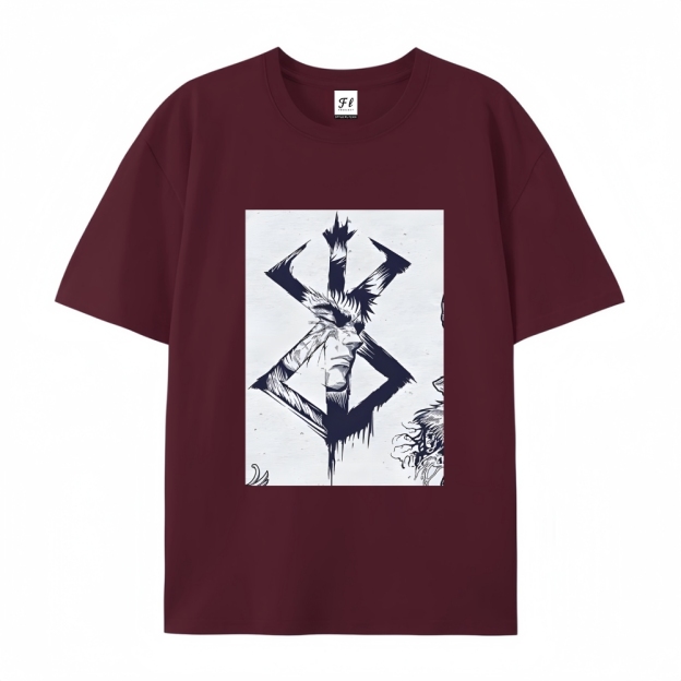Pure Cotton Unisex Round Neck Anime T-Shirt Berserk