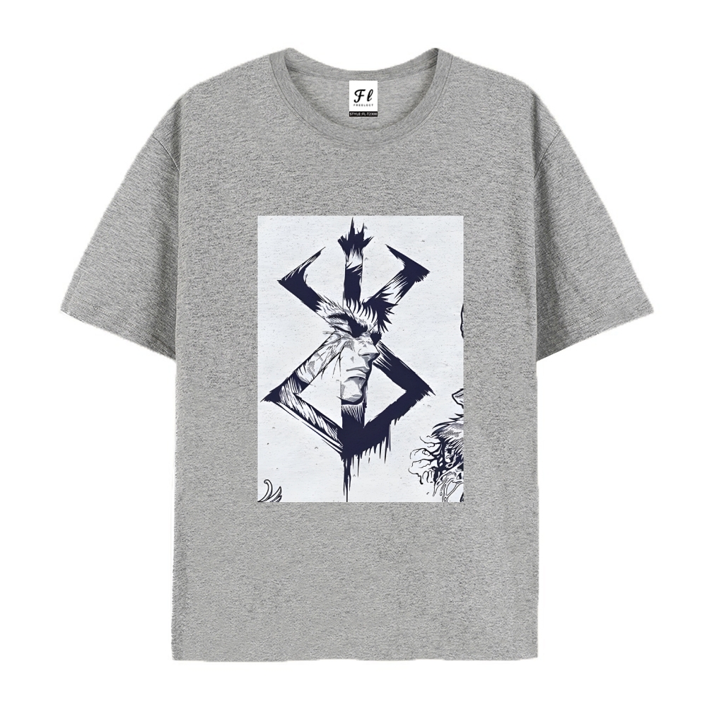Pure Cotton Unisex Round Neck Anime T-Shirt Berserk