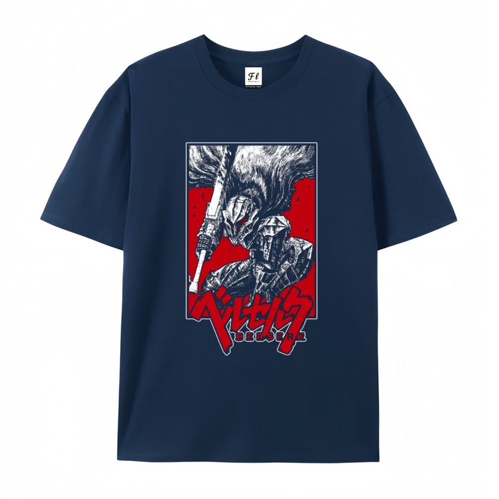 Pure Cotton Unisex Round Neck Anime T-Shirt Berserk