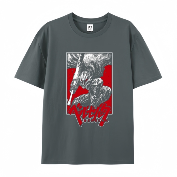 Pure Cotton Unisex Round Neck Anime T-Shirt Berserk