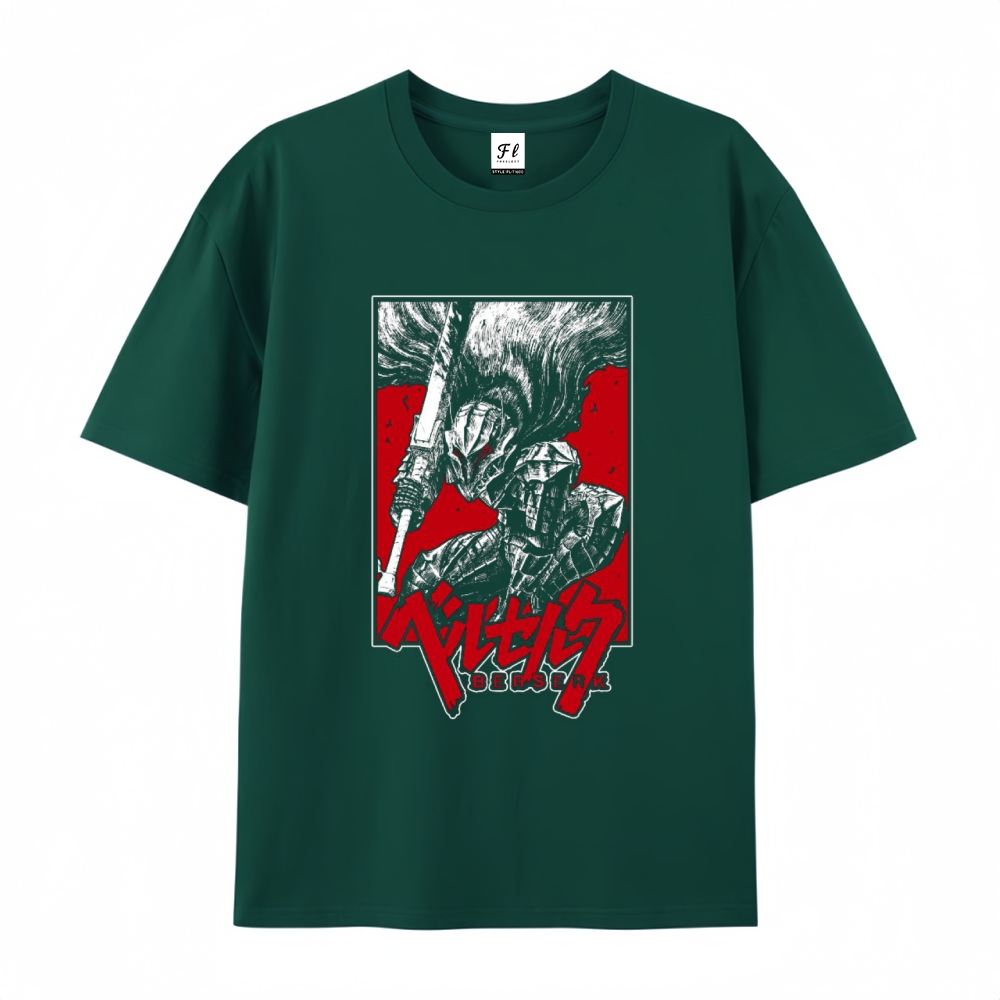 Pure Cotton Unisex Round Neck Anime T-Shirt Berserk