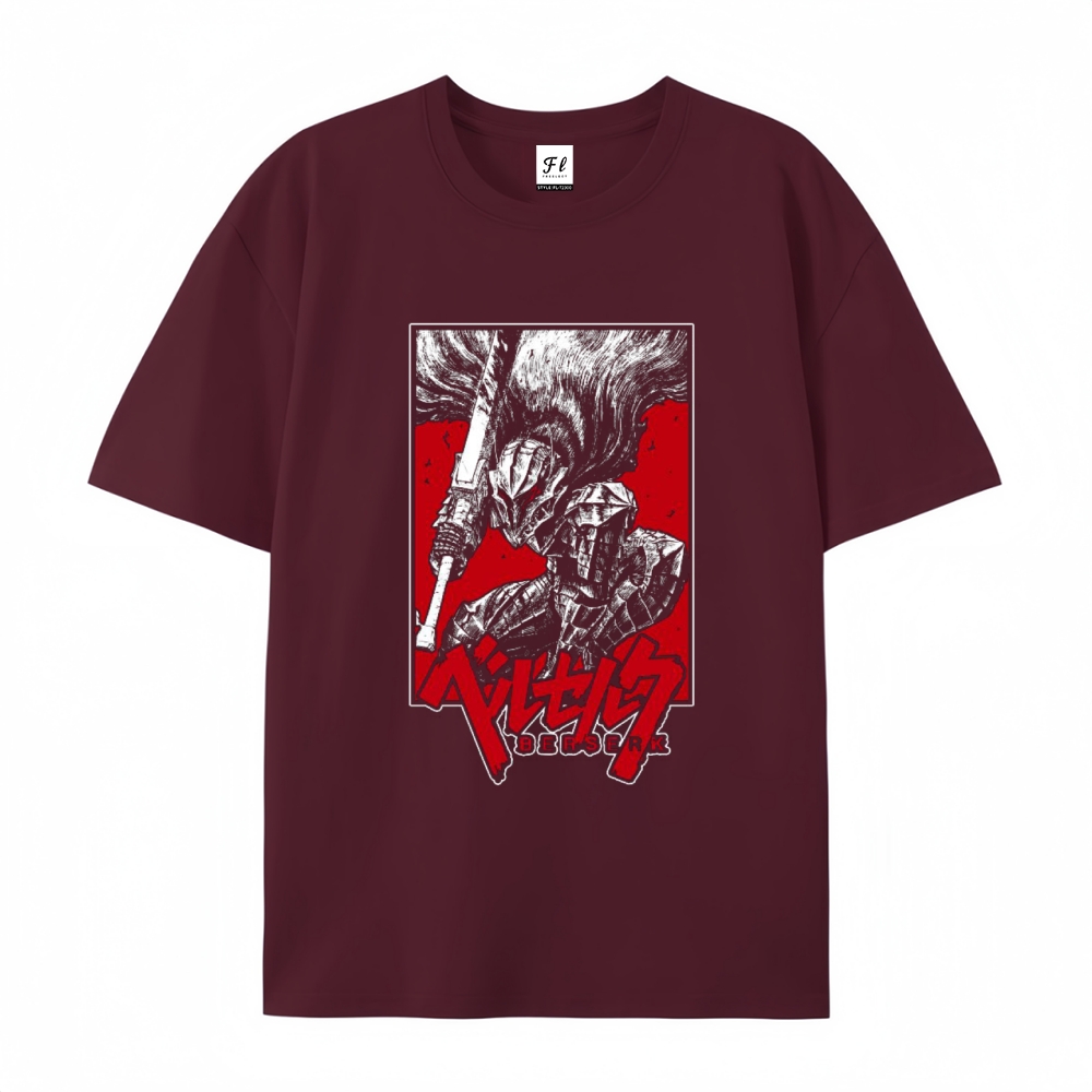 Pure Cotton Unisex Round Neck Anime T-Shirt Berserk