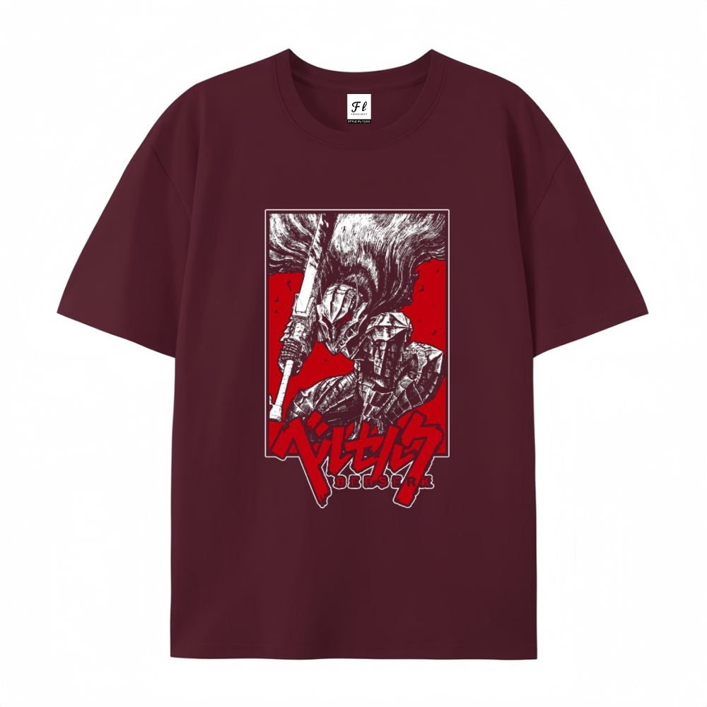 Pure Cotton Unisex Round Neck Anime T-Shirt Berserk