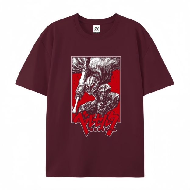 Pure Cotton Unisex Round Neck Anime T-Shirt Berserk