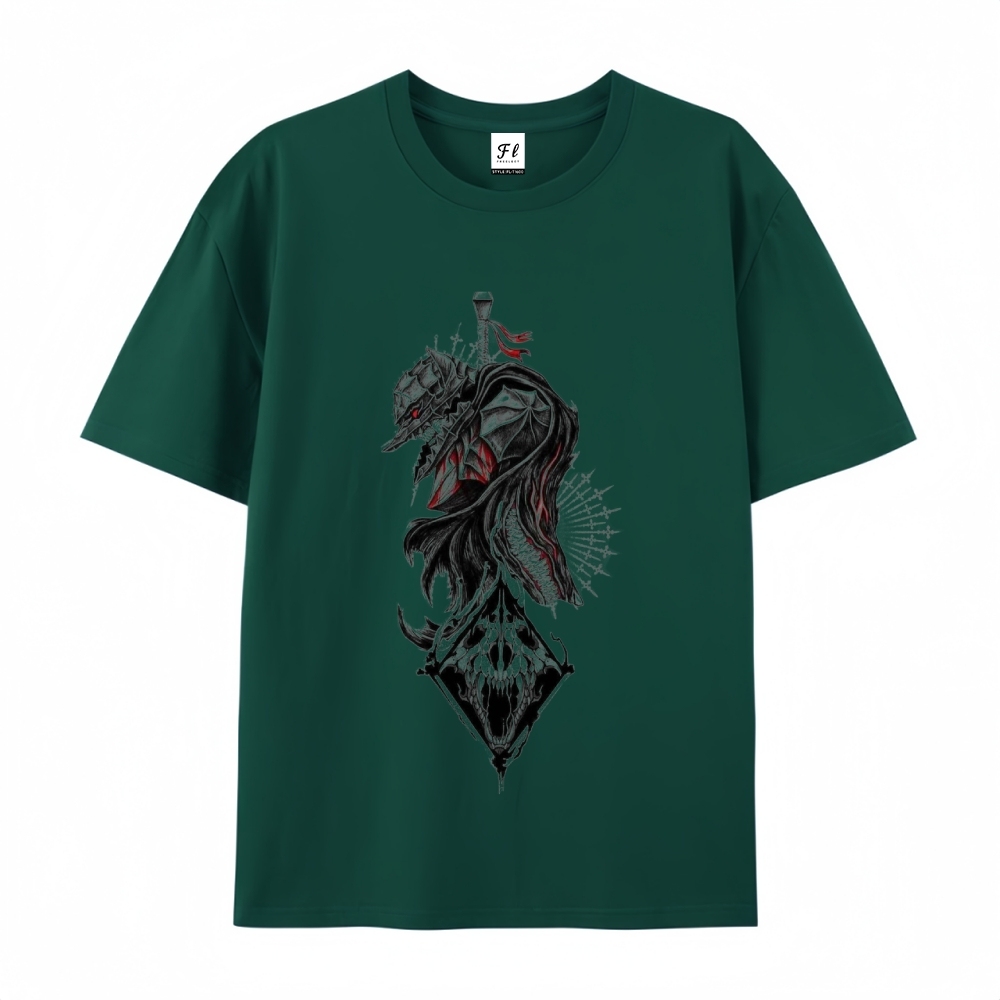 Pure Cotton Unisex Round Neck Anime T-Shirt Berserk