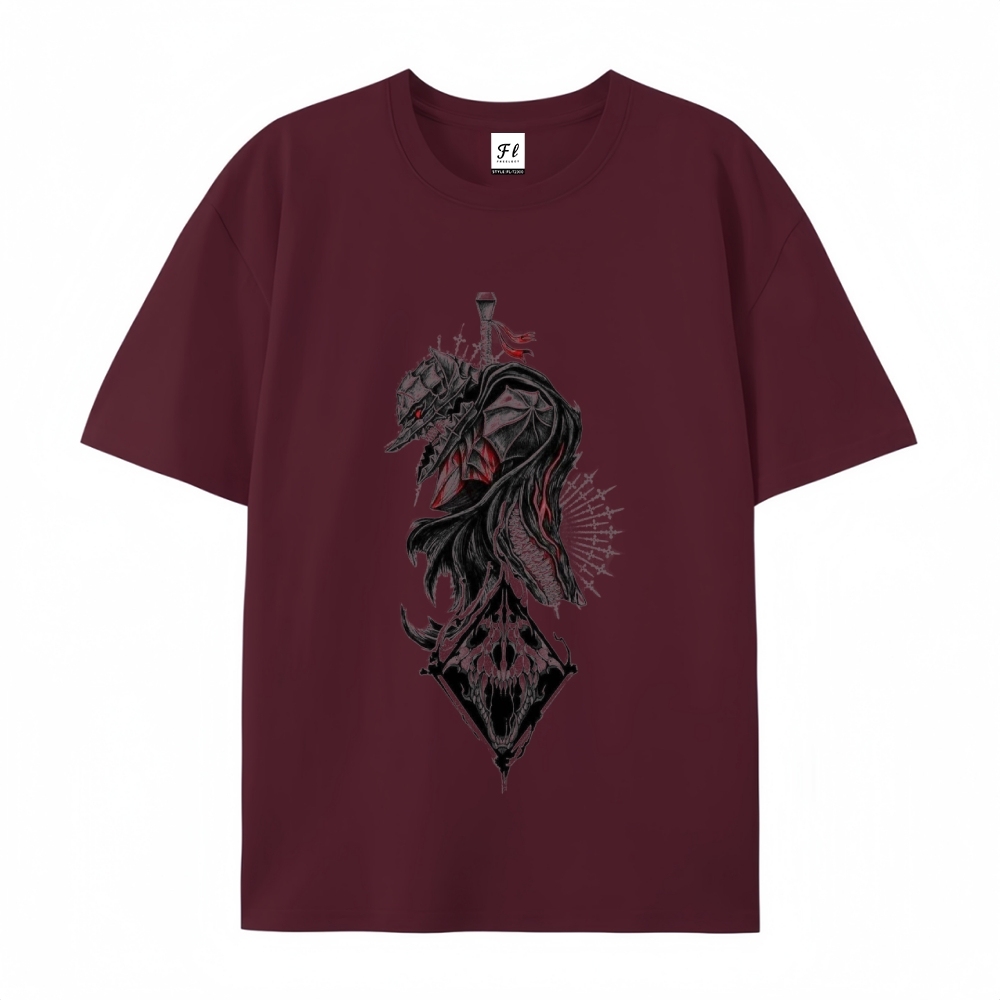Pure Cotton Unisex Round Neck Anime T-Shirt Berserk