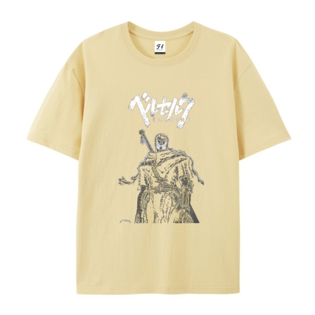 Pure Cotton Unisex Round Neck Anime T-Shirt Berserk