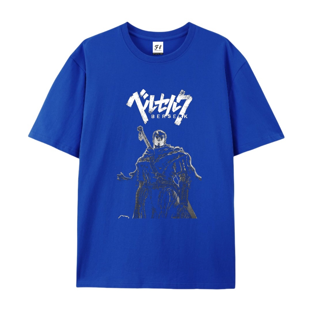 Pure Cotton Unisex Round Neck Anime T-Shirt Berserk