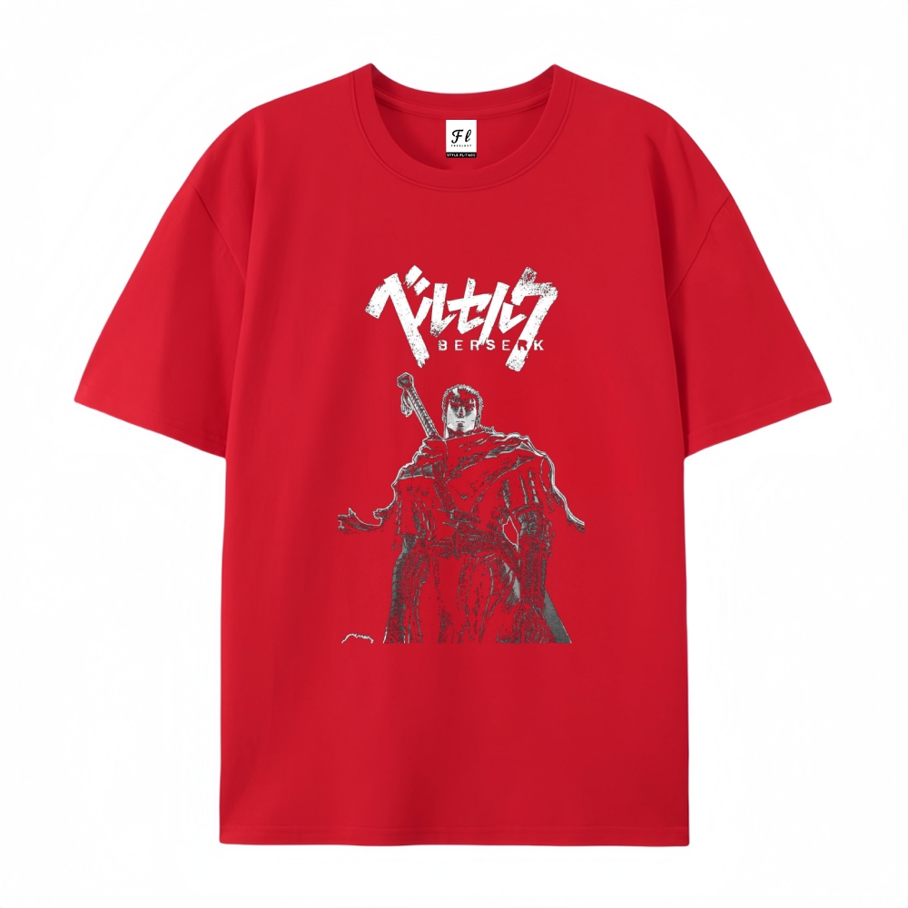 Pure Cotton Unisex Round Neck Anime T-Shirt Berserk