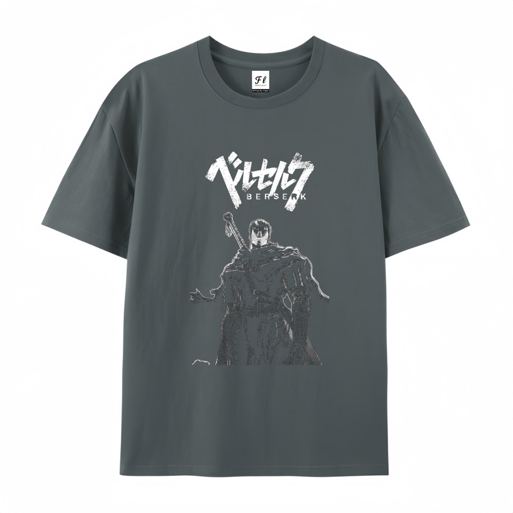 Pure Cotton Unisex Round Neck Anime T-Shirt Berserk