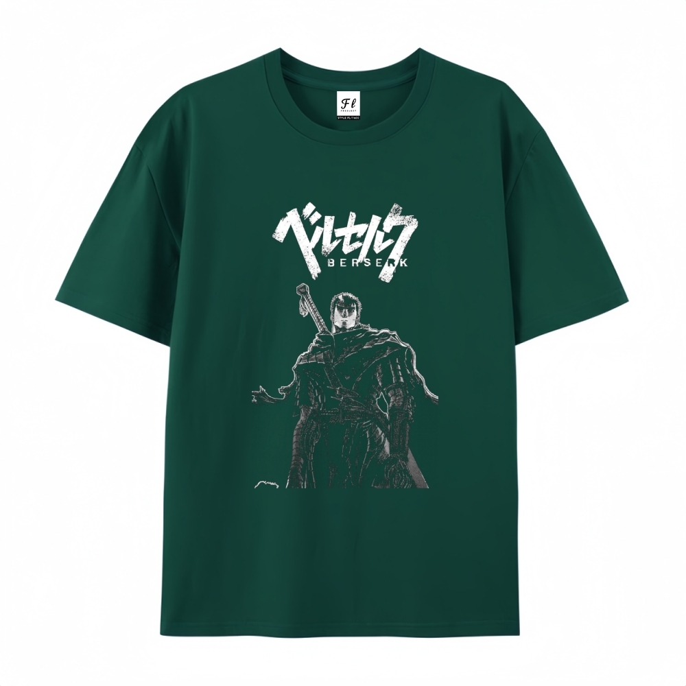 Pure Cotton Unisex Round Neck Anime T-Shirt Berserk