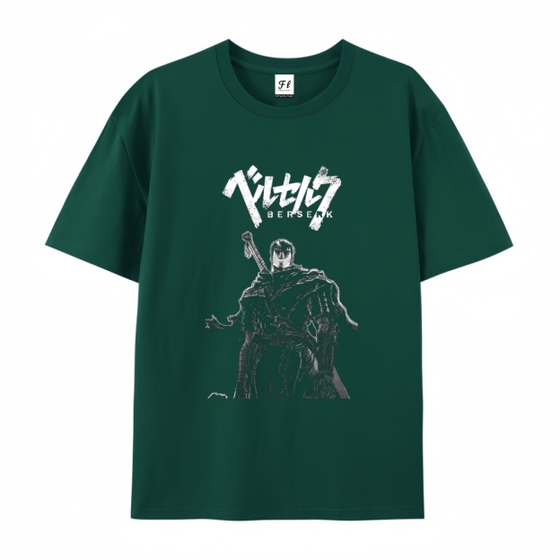Pure Cotton Unisex Round Neck Anime T-Shirt Berserk