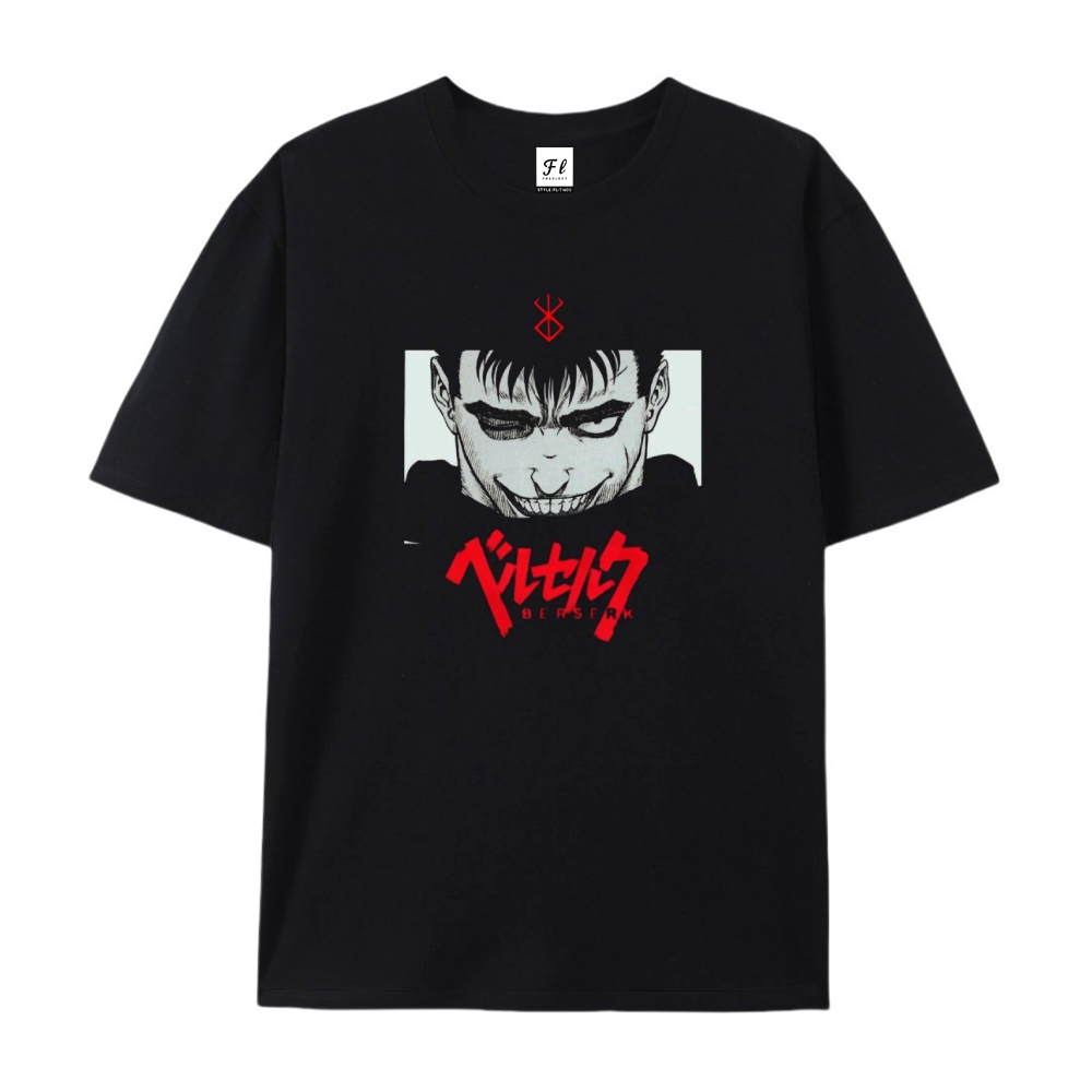 Pure Cotton Unisex Round Neck Anime T-Shirt Berserk