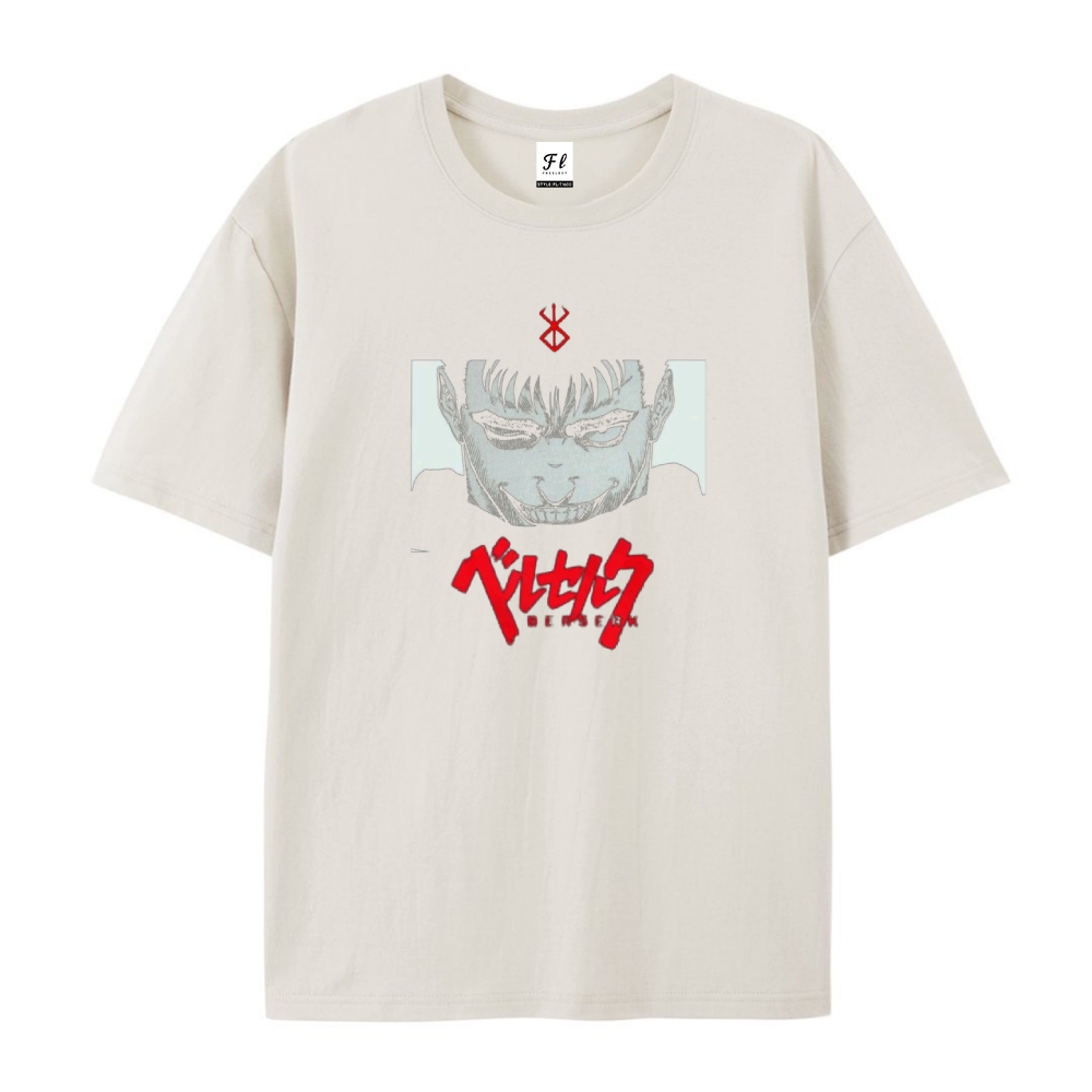 Pure Cotton Unisex Round Neck Anime T-Shirt Berserk
