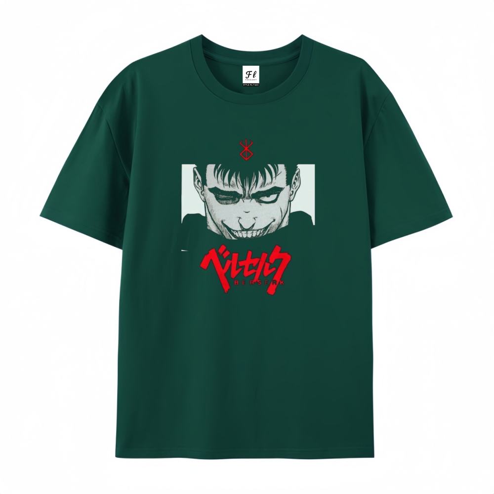 Pure Cotton Unisex Round Neck Anime T-Shirt Berserk