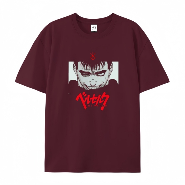 Pure Cotton Unisex Round Neck Anime T-Shirt Berserk