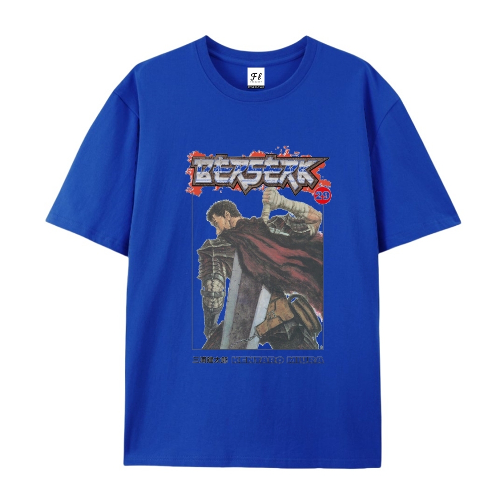 Pure Cotton Unisex Round Neck Anime T-Shirt Berserk