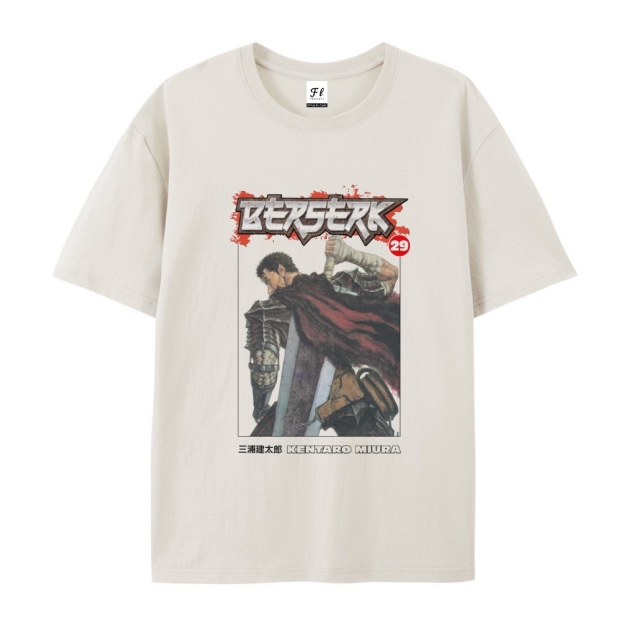 Pure Cotton Unisex Round Neck Anime T-Shirt Berserk