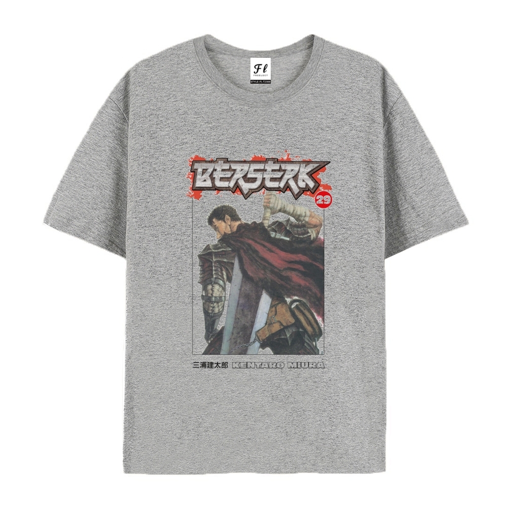Pure Cotton Unisex Round Neck Anime T-Shirt Berserk