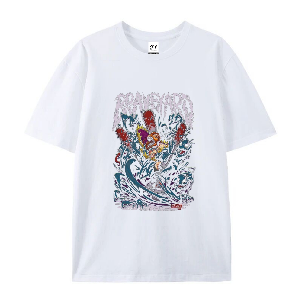Pure Cotton Unisex Round Neck Anime T-Shirt Chainsaw Man